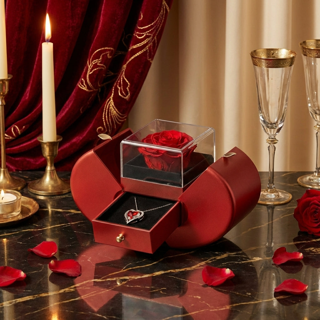 Eternal Rose & Necklace Gift Set